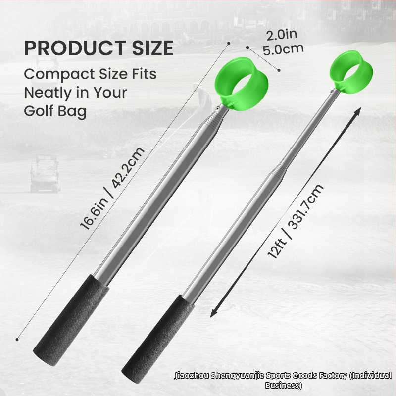 Τηλεσκοπικός συλλέκτης μπάλας από ανοξείδωτο ατσάλι, χειροκίνητος συλλέκτης μπάλας γκολφ, 10–13 τμήματα