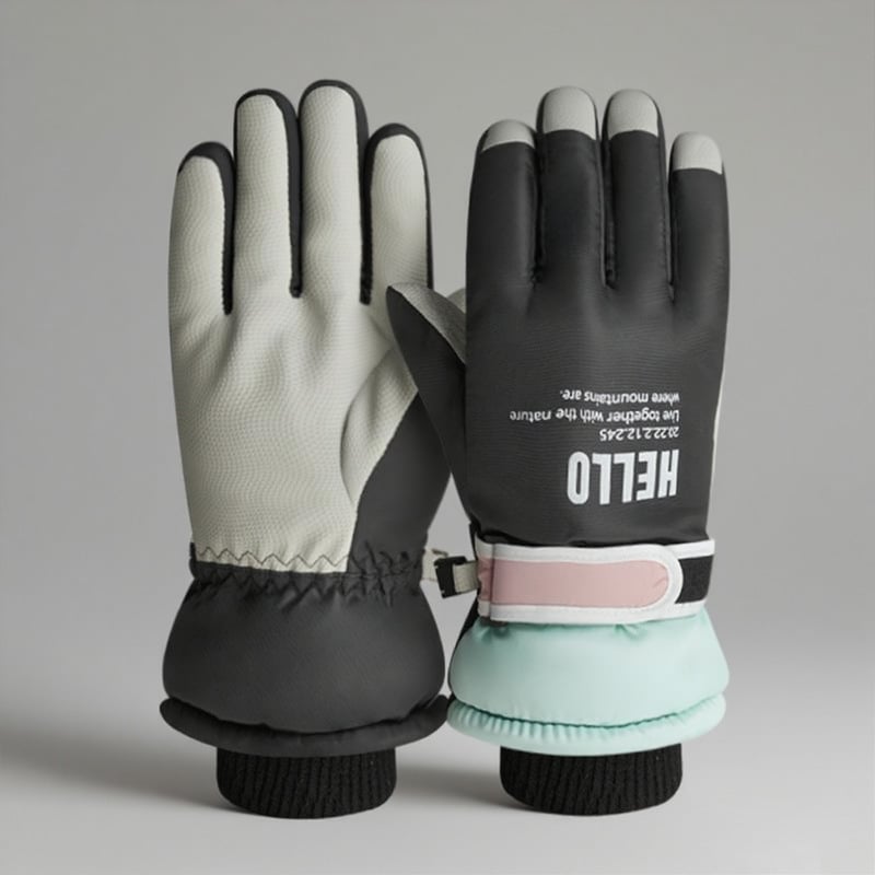 Unisex zimske rukavice za biciklizam i skijanje, otporne na vjetar, vodootporne, kompatibilne s dodirnim zaslonom, podstavljene fleesom, izolirane
