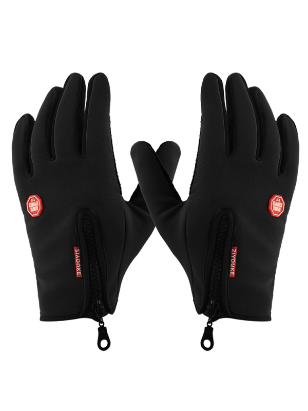 Mănuși de iarnă cu ecran tactil pentru ciclism și schi, căptușite cu polar fleece, rezistente la vânt, cu priză antiderapantă