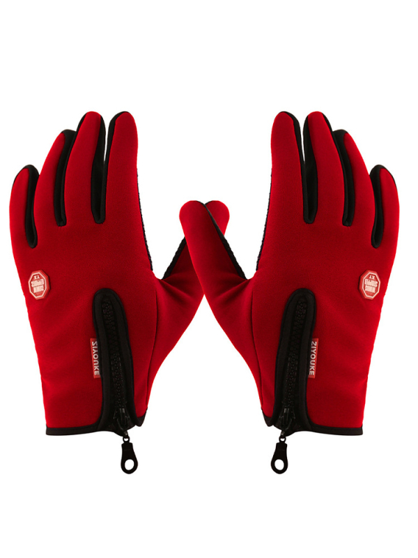 Mănuși de iarnă cu ecran tactil pentru ciclism și schi, căptușite cu polar fleece, rezistente la vânt, cu priză antiderapantă