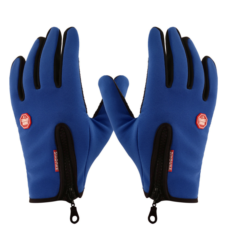 Mănuși de iarnă cu ecran tactil pentru ciclism și schi, căptușite cu polar fleece, rezistente la vânt, cu priză antiderapantă