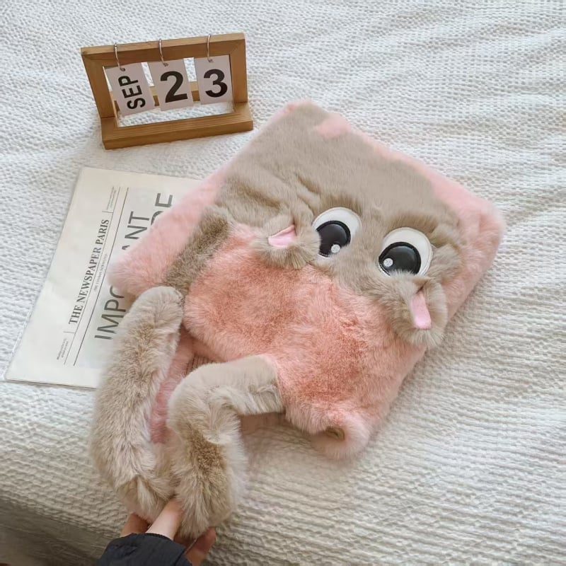 Plüss válltáska kosár-stílusban, macska karikatúra hímzéssel, utcai stílus, mágneses zárás, poliészter bélés, belső zseb a telefon számára