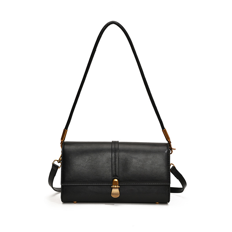 Crossbody torba od PU kože, horizontalni kvadrati oblik, džep s zip zatvaračem, poliesterska podstava, jedna naramenica, za svakodnevnu upotrebu