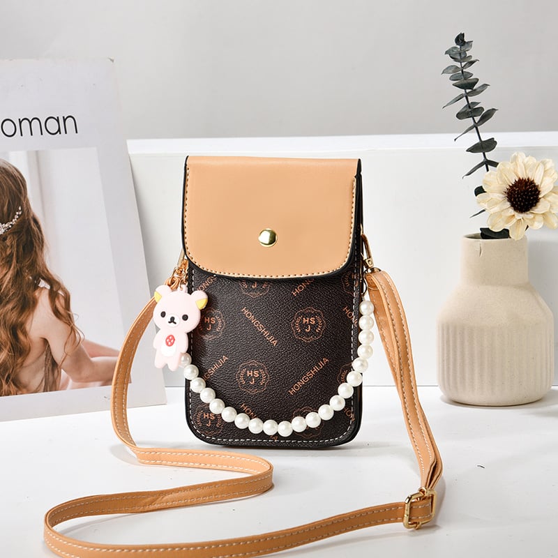 Geantă crossbody pentru femei din PU, formă pătrată mică, siluetă verticală, buzunar pentru telefon, închidere cu capac