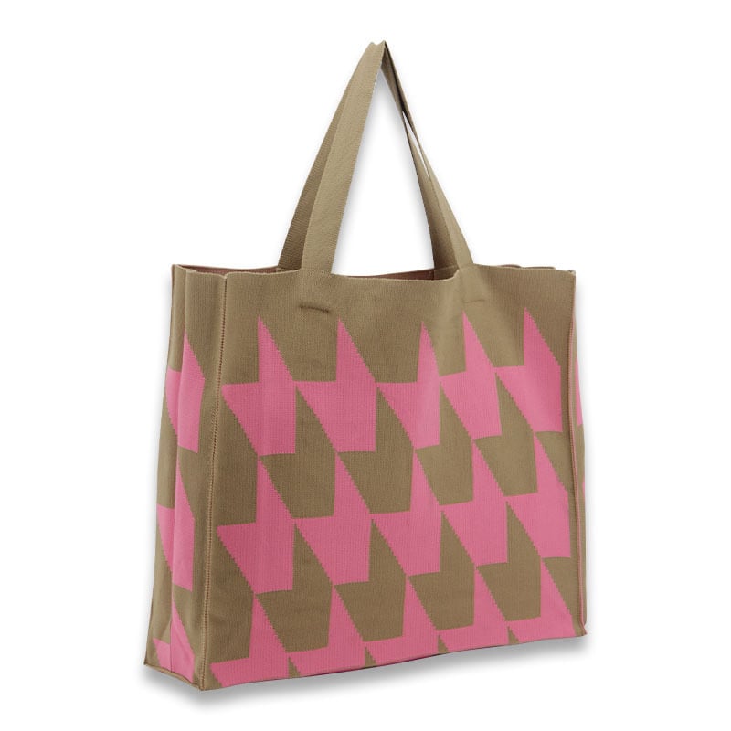 Тоте чанта от полиестер, открит горен край, хоризонтална квадратна форма, вътрешен джоб с цип, полиестерна подплата