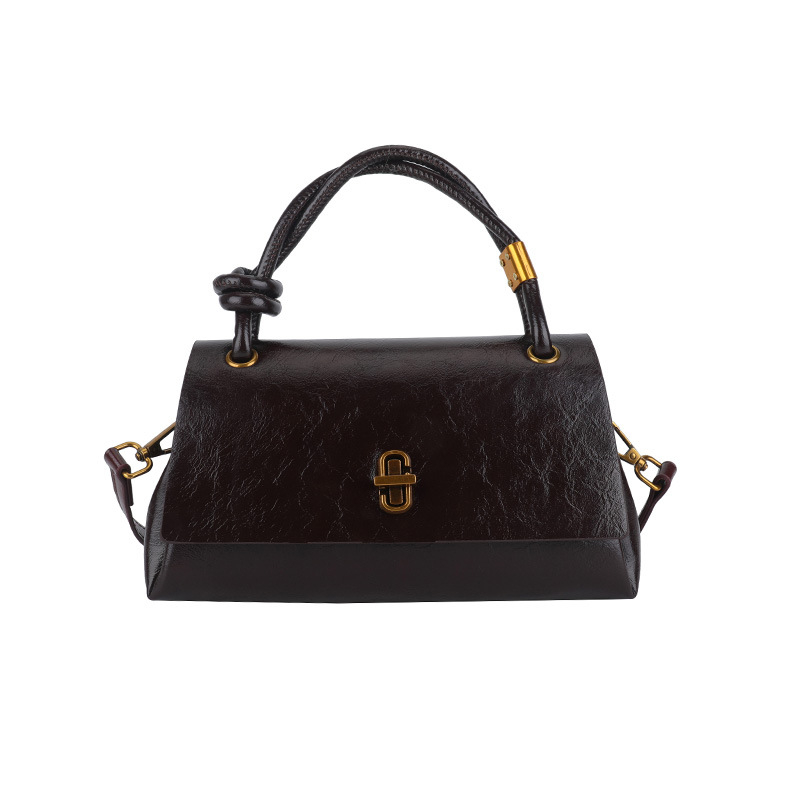 Ženska crossbody torbica od glatke kože s voskom – blistav dojam, gradski stil, svakodnevna upotreba, srednje veličine