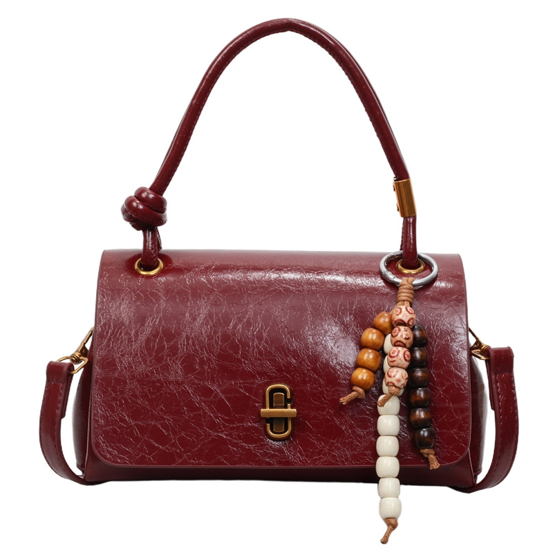 Ženska crossbody torbica od glatke kože s voskom – blistav dojam, gradski stil, svakodnevna upotreba, srednje veličine