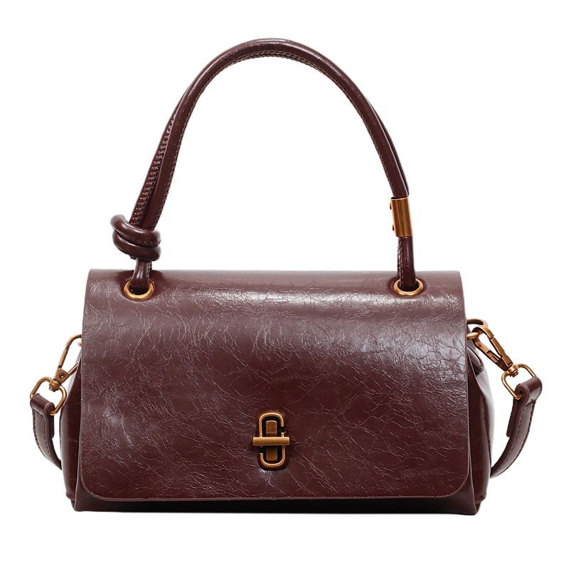 Ženska crossbody torbica od glatke kože s voskom – blistav dojam, gradski stil, svakodnevna upotreba, srednje veličine