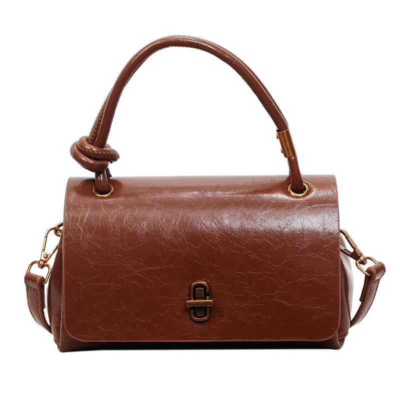 Ženska crossbody torbica od glatke kože s voskom – blistav dojam, gradski stil, svakodnevna upotreba, srednje veličine