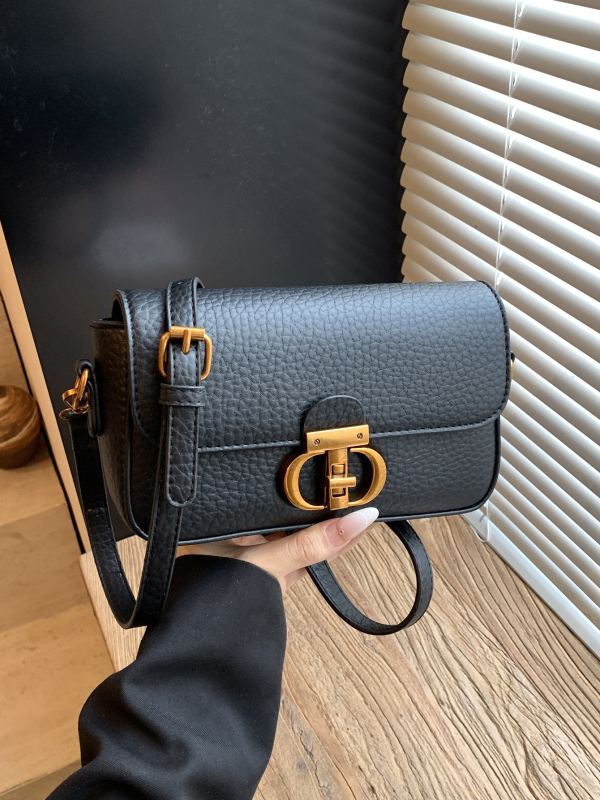 Ženska crossbody torba – PU, vertikalno kvadratni oblik, zatvarač, džep za telefon, poliester podstava