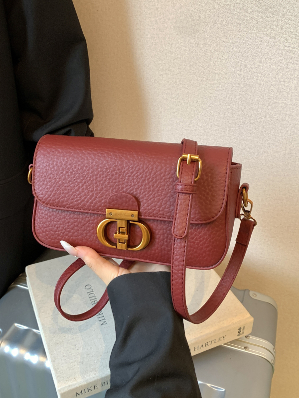 Ženska crossbody torba – PU, vertikalno kvadratni oblik, zatvarač, džep za telefon, poliester podstava