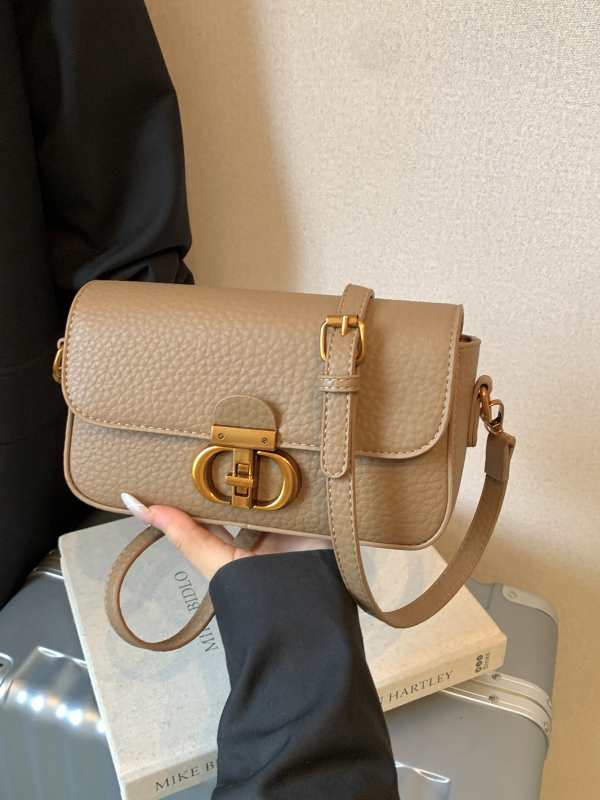 Ženska crossbody torba – PU, vertikalno kvadratni oblik, zatvarač, džep za telefon, poliester podstava