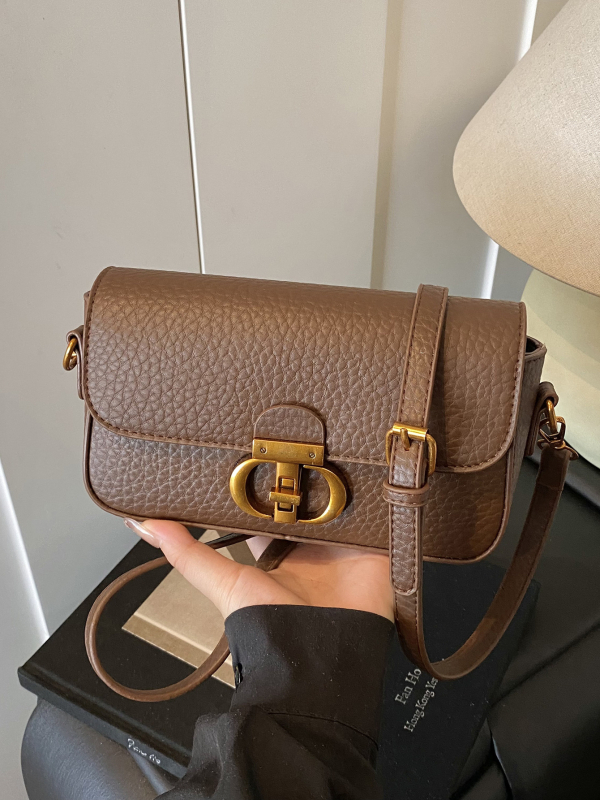 Ženska crossbody torba – PU, vertikalno kvadratni oblik, zatvarač, džep za telefon, poliester podstava