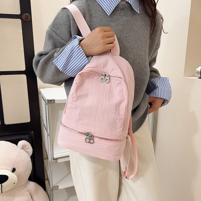 Mugursoma, Korejas stilā ultra viegla, nylons, ietilpība zem 20 l, elpojoša, sievietēm