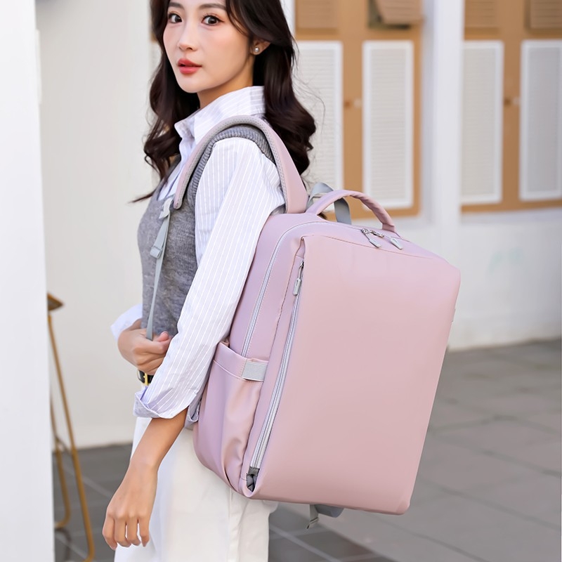 Унисекс раница за лаптоп — мултифункционална за пътуване и учене; полиестер с Oxford плат; капацитет под 20 л; отделение за лаптоп.