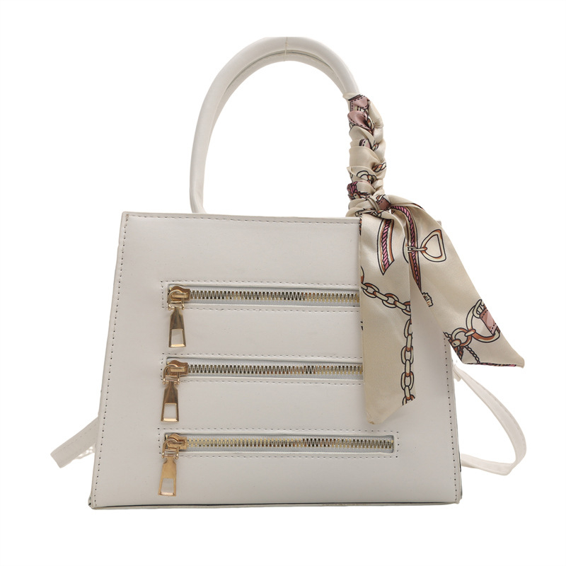 Geantă pătrată cu fermoar, material PU, formă orizontală pătrată, buzunar intern pentru telefon, curea de umăr unică