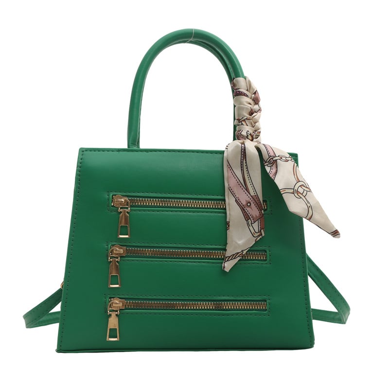 Geantă pătrată cu fermoar, material PU, formă orizontală pătrată, buzunar intern pentru telefon, curea de umăr unică