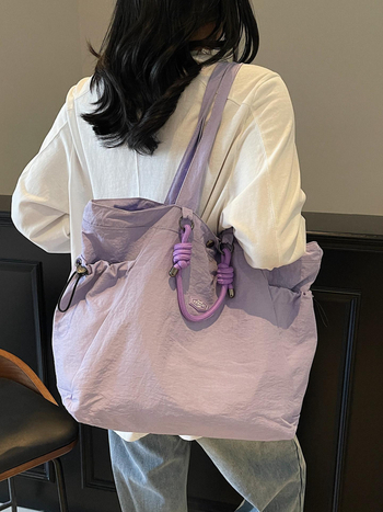 Női nylon Tote táska, nagy kapacitású, négyszögletes forma, 2025 tavasz, mindennapi használat