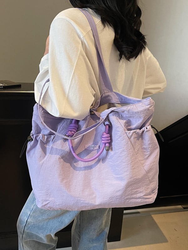 Női nylon Tote táska, nagy kapacitású, négyszögletes forma, 2025 tavasz, mindennapi használat