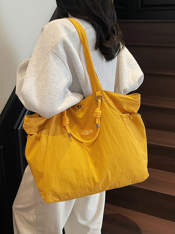 Női nylon Tote táska, nagy kapacitású, négyszögletes forma, 2025 tavasz, mindennapi használat