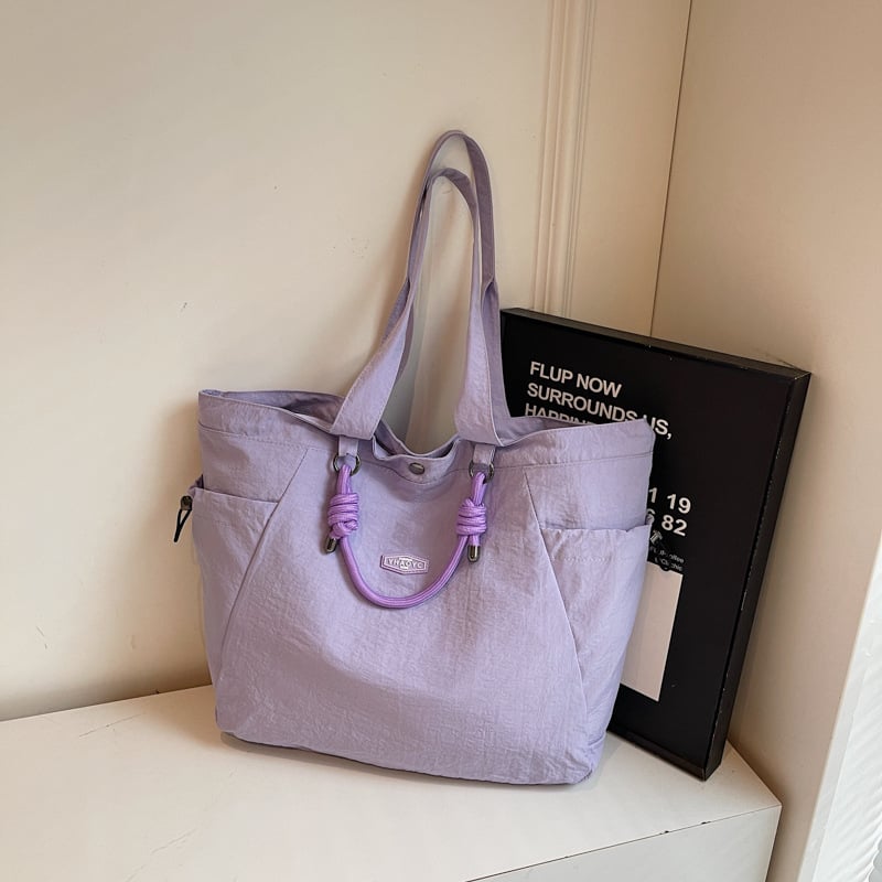 Női nylon Tote táska, nagy kapacitású, négyszögletes forma, 2025 tavasz, mindennapi használat