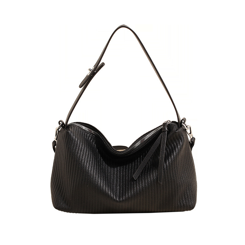 Miesto minimalistinė PU pečių rankinė, vidutinio dydžio, horizontalaus kvadrato formos, užsegama užtrauktuku, vidinės kišenės: užtraukties kišenė, telefono kišenė, ID kišenė