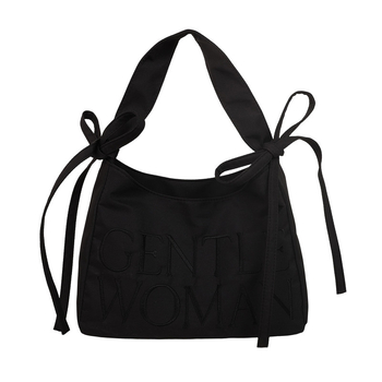 Pečių krepšys tipo tote, nailonas, užtrauktukas uždarymas, miesto stilius, horizontalaus kvadrato forma, vidinės kišenės su užtrauktuku ir telefono kišenė