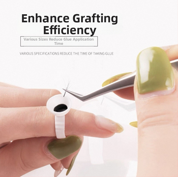 Λευκό κυπελλάκι από σκληρό πλαστικό για επεκτάσεις βλεφαρίδων, μεγάλο μέγεθος, με διαχωριστικό μοτίβο (Προέλευση: Γκουαντζού; Μάρκα: Άλλο; Κατάλληλο για: Γενικό; Εισαγωγή: Όχι; Ιδιωτικές ετικέτες: Όχι)