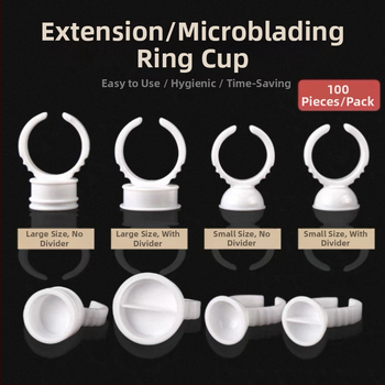 Λευκό κυπελλάκι από σκληρό πλαστικό για επεκτάσεις βλεφαρίδων, μεγάλο μέγεθος, με διαχωριστικό μοτίβο (Προέλευση: Γκουαντζού; Μάρκα: Άλλο; Κατάλληλο για: Γενικό; Εισαγωγή: Όχι; Ιδιωτικές ετικέτες: Όχι)