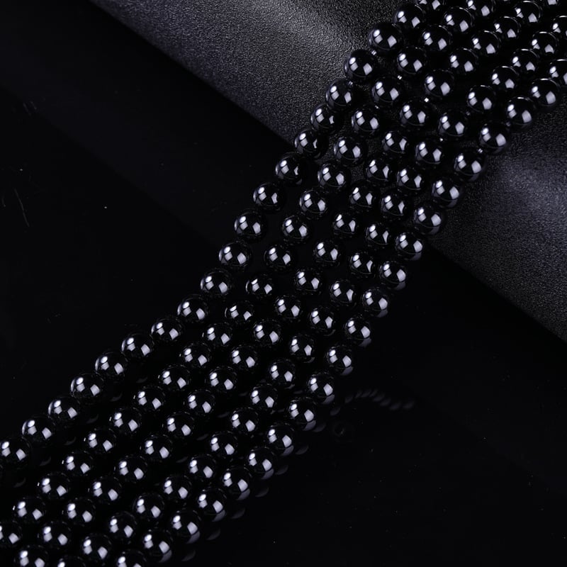 Ékszerkiegészítők – Természetes achát kerek gyöngyök, csiszolás és polírozás, magas színvonalú stílus, Crystal Key márka