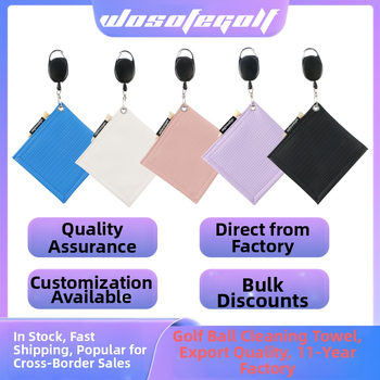 Wosofe Δερμάτινο πανί καθαρισμού γκολφ κλαμπ, εκτύπωση λογοτύπου, προσαρμογή, ιδιωτική ετικέτα διαθέσιμη