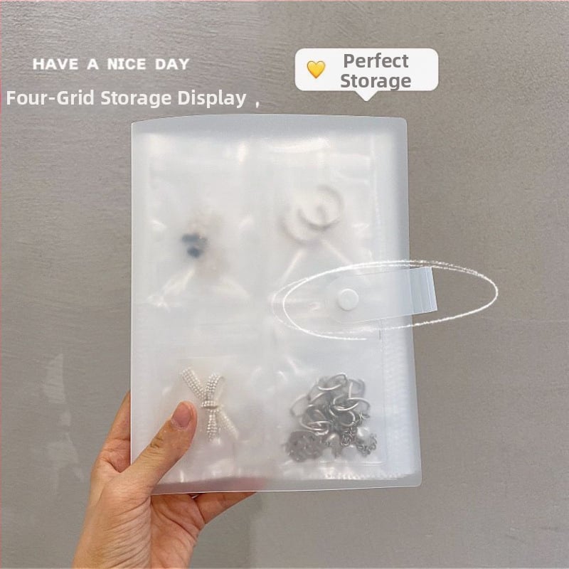 Мека чанта за съхранение на бижута — модерен минималистичен стил, запечатан джоб, организатор за обици, гривни и фиби, възможност за персонализация