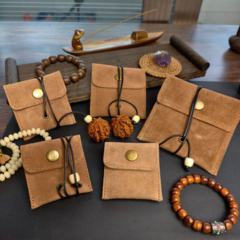 Чанта за бижута от кожа с връзка и закопчалка, casual стил, персонализирана шарка