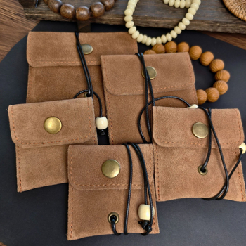 Чанта за бижута от кожа с връзка и закопчалка, casual стил, персонализирана шарка