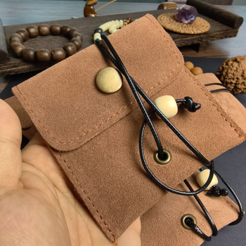 Чанта за бижута от кожа с връзка и закопчалка, casual стил, персонализирана шарка