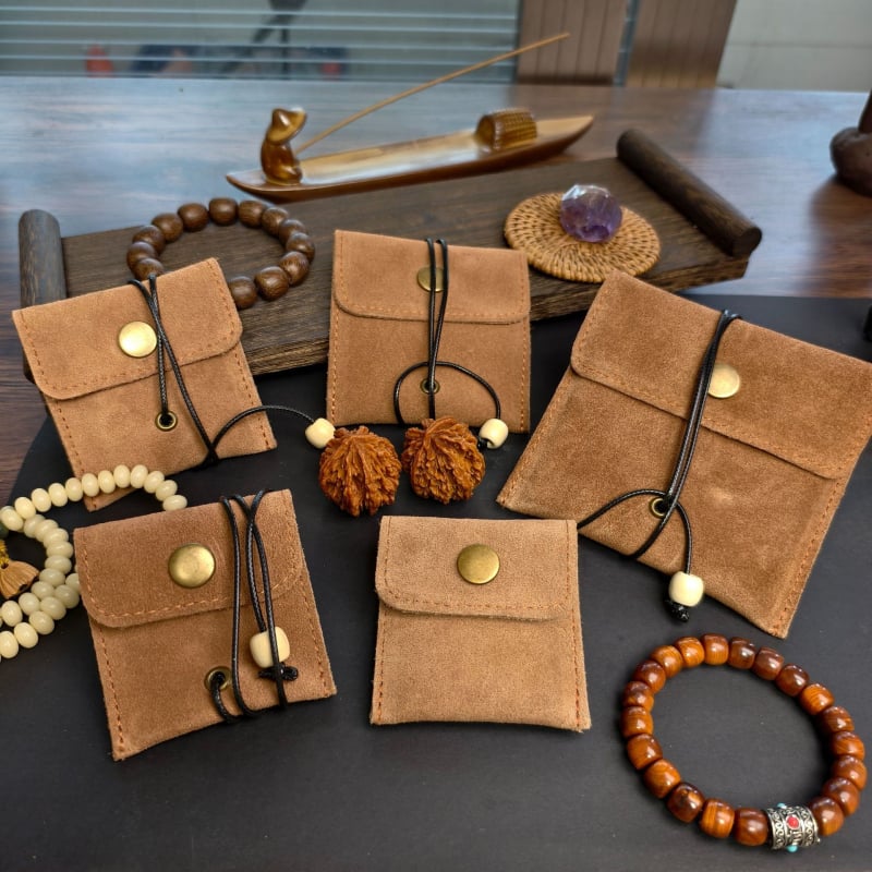 Чанта за бижута от кожа с връзка и закопчалка, casual стил, персонализирана шарка