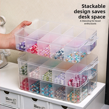 Műanyagból készült ékszerdoboz, porvédett, többfunkciós, 3 rétegű