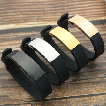 Гривна за мъже от неръждаема стомана с DIY надпис, електроплатирана повърхност, букви/числа/текст