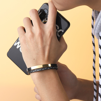 Гривна P2020 серия, неръждаема стомана, електроплакиране, унисекс, моден стил OL, персонализиран надпис (букви/цифри)