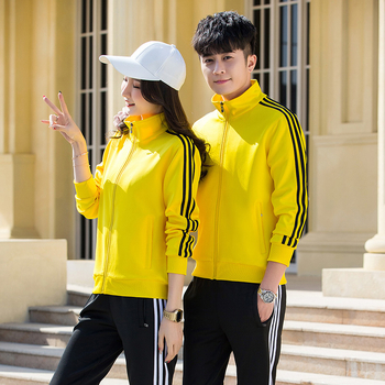 Спортен костюм: контрастен цветен дизайн, четири сезона, тъкани: полиестер 40% и южнокорейска коприна, без подплата