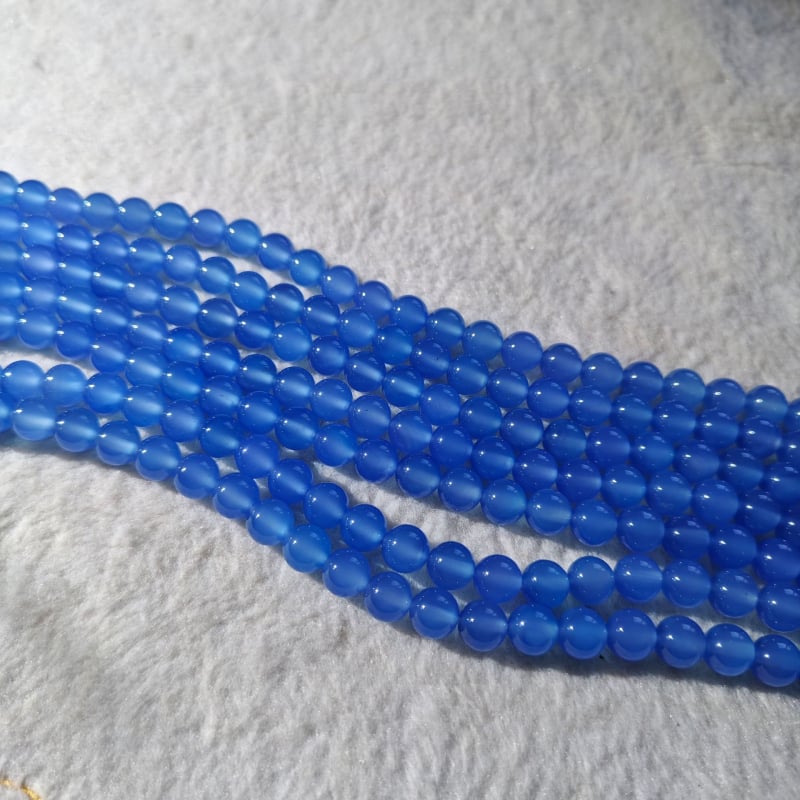 7A+ achát gyöngyök, kör alakú, csiszolás és polírozás, nemes mintázat