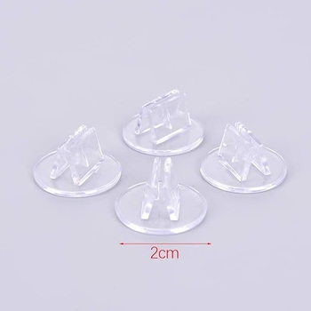 Kortų laikiklis stalo žaidimams su skaidria apvalia plastmasine baze, medžiaga PS, laikiklis ir kampinis klipsas