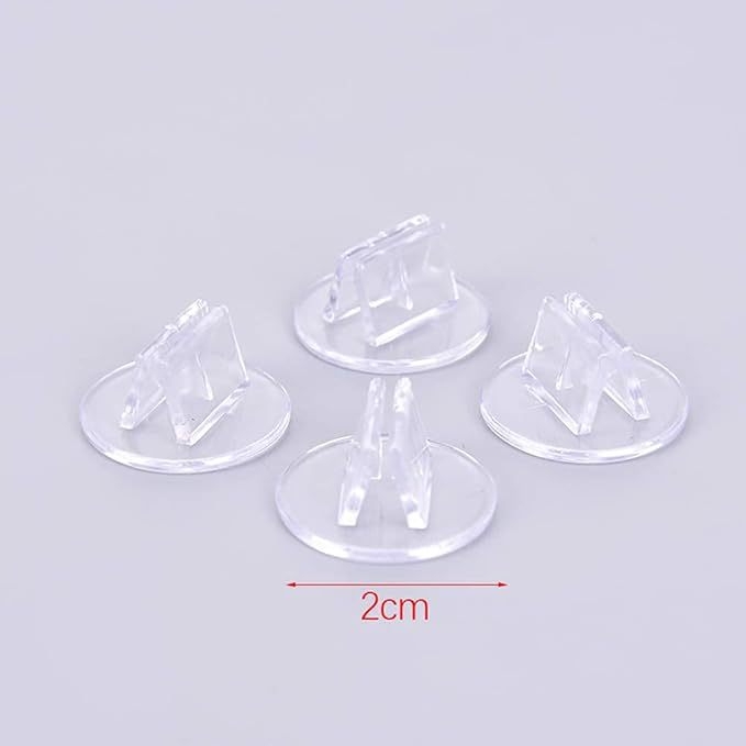 Kortų laikiklis stalo žaidimams su skaidria apvalia plastmasine baze, medžiaga PS, laikiklis ir kampinis klipsas