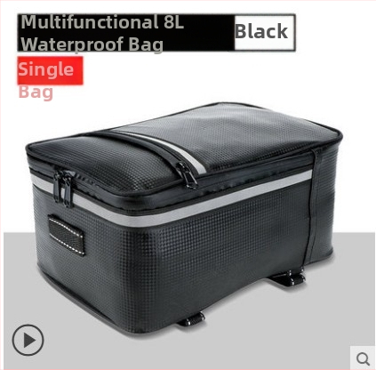 Sac pentru portbagajul bicicletei, 6L, impermeabil, poliester, model N577, căptușit