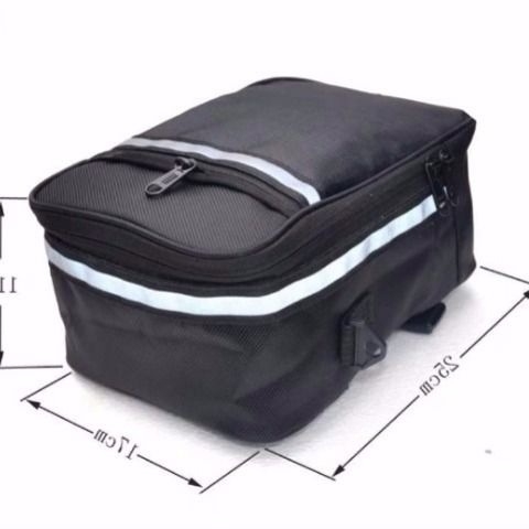 Sac pentru portbagajul bicicletei, 6L, impermeabil, poliester, model N577, căptușit