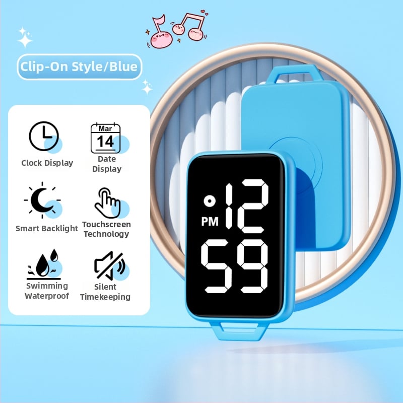 Ρολόι-κλειδοθήκη καρτών με τετράγωνο καντράν – ηλεκτρονικός μηχανισμός, αριθμητική ένδειξη, αδιάβροχο έως 10 μ