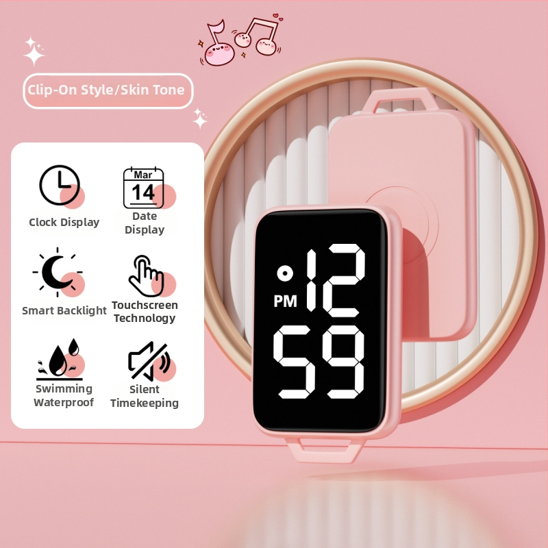 Ρολόι-κλειδοθήκη καρτών με τετράγωνο καντράν – ηλεκτρονικός μηχανισμός, αριθμητική ένδειξη, αδιάβροχο έως 10 μ