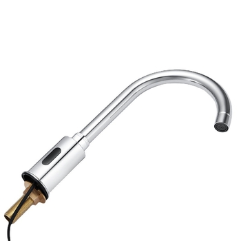 Kuhinjska slavina s indukcijskim senzorom, 2-u-1 infracrvena, vruća i hladna, Galley model, bakarna legura, G1/2 priključak, 0–80°C