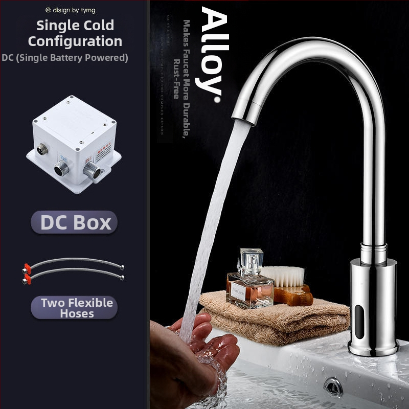 Kuhinjska slavina s indukcijskim senzorom, 2-u-1 infracrvena, vruća i hladna, Galley model, bakarna legura, G1/2 priključak, 0–80°C