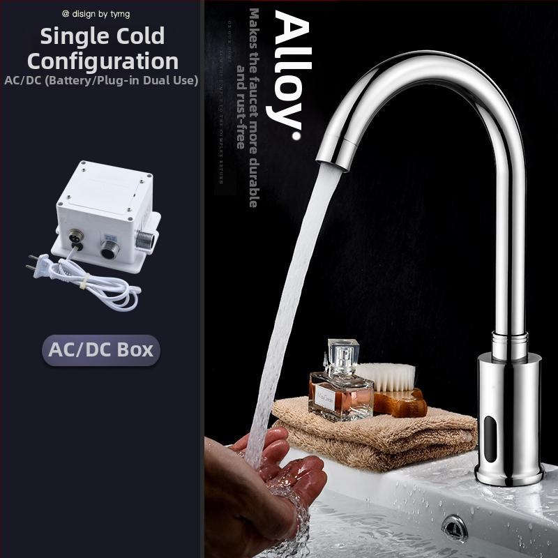 Kuhinjska slavina s indukcijskim senzorom, 2-u-1 infracrvena, vruća i hladna, Galley model, bakarna legura, G1/2 priključak, 0–80°C